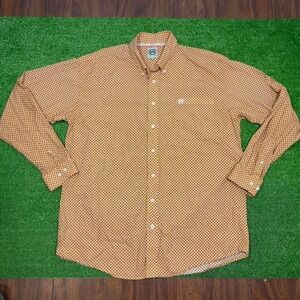 Cinch Western shirt Lg work wear Button Up Retro Abstract Geometric Cowboy